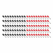 T-Spec V1618GA-FERR, (100)Ferrule 16/18 Blk/Red