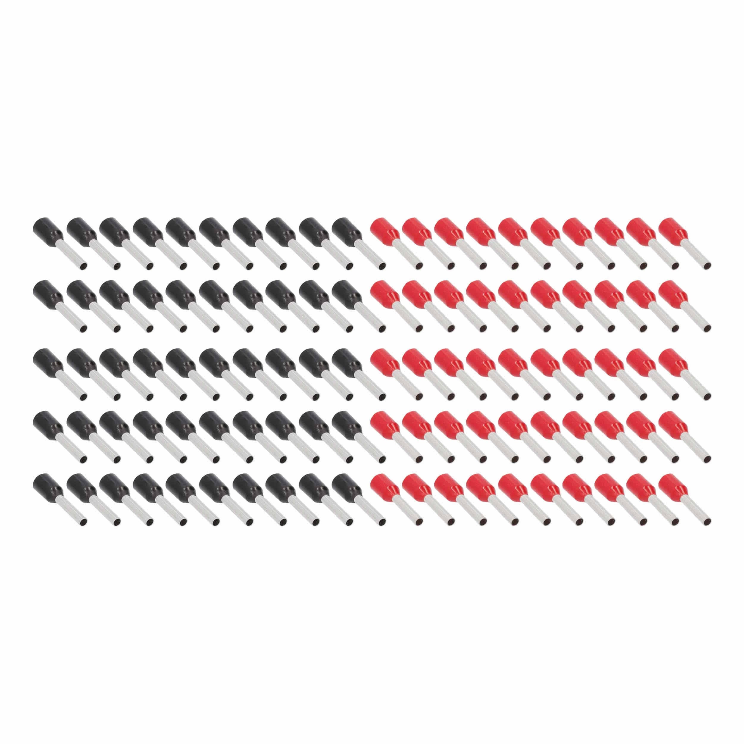 T-Spec V1618GA-FERR, (100)Ferrule 16/18 Blk/Red