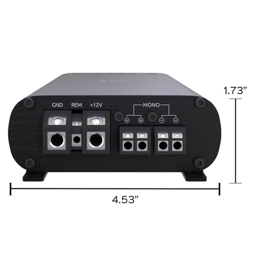 Wavtech LINK500.1MINI, Mini Series Mono Block Subwoofer Amplifier w/ LOC - 500W RMS