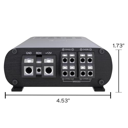 Wavtech LINK500.4MINI, Mini Series 4 Channel Full Range Amplifier w/ LOC - 500W