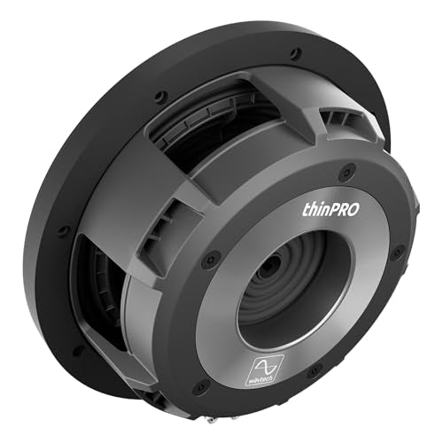 Wavtech THINPRO10-4, thinPRO10 10" 4 Ohm Single Voice Coil Shallow Subwoofer w/ Grille