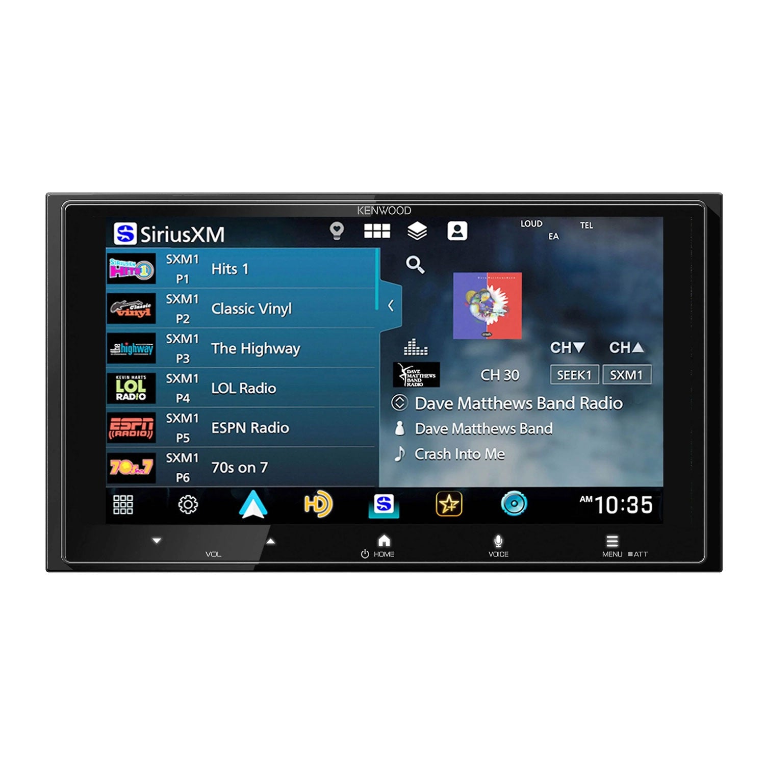 Kenwood DMX8710S, 7" Double DIN Digital Multi Media Receiver w/ Wireless Apple CarPlay & Android Auto