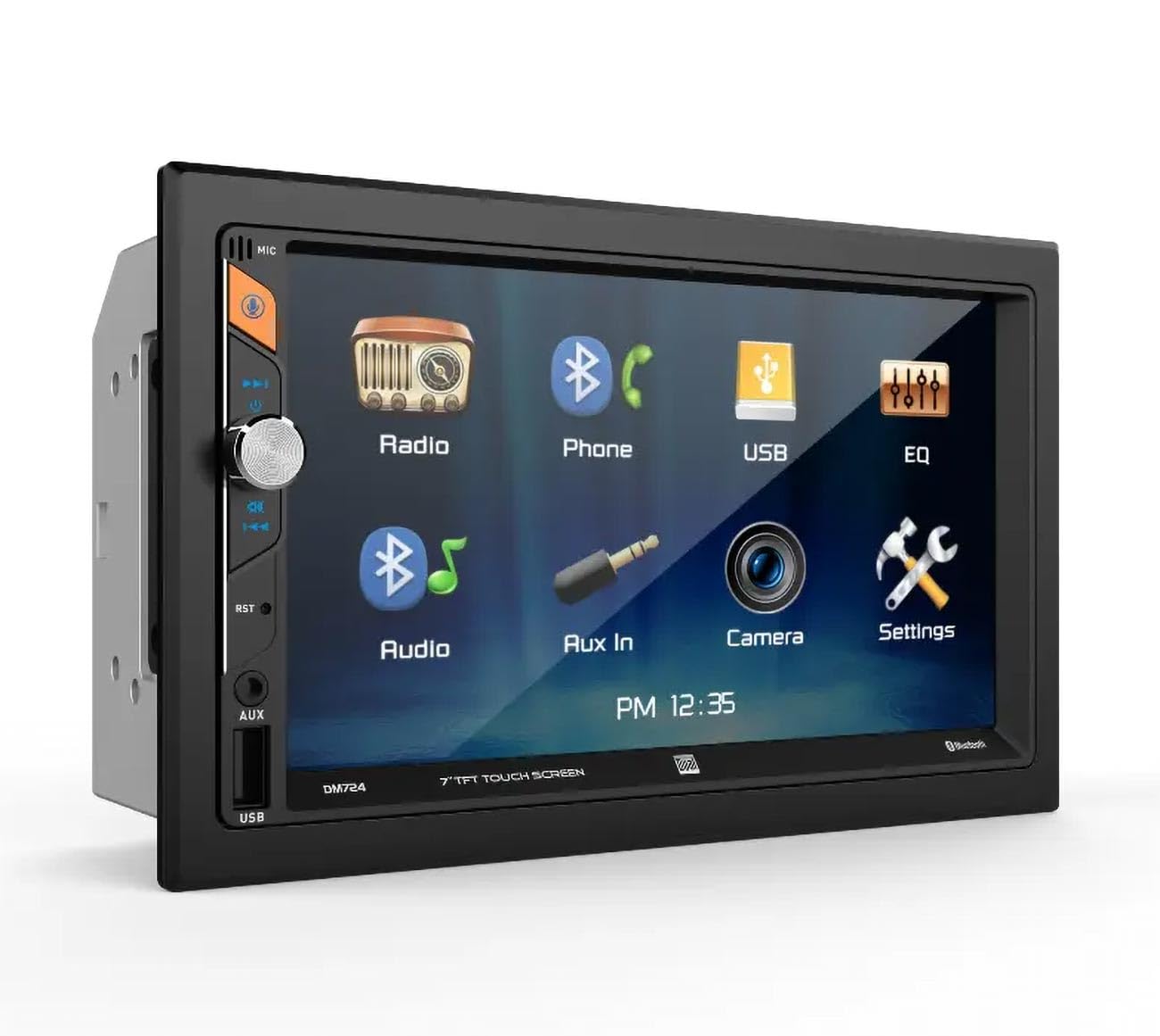 Dual DM724, 7" Touchscreen Double DIN Digital Multimedia Receiver (Does not play CDs)