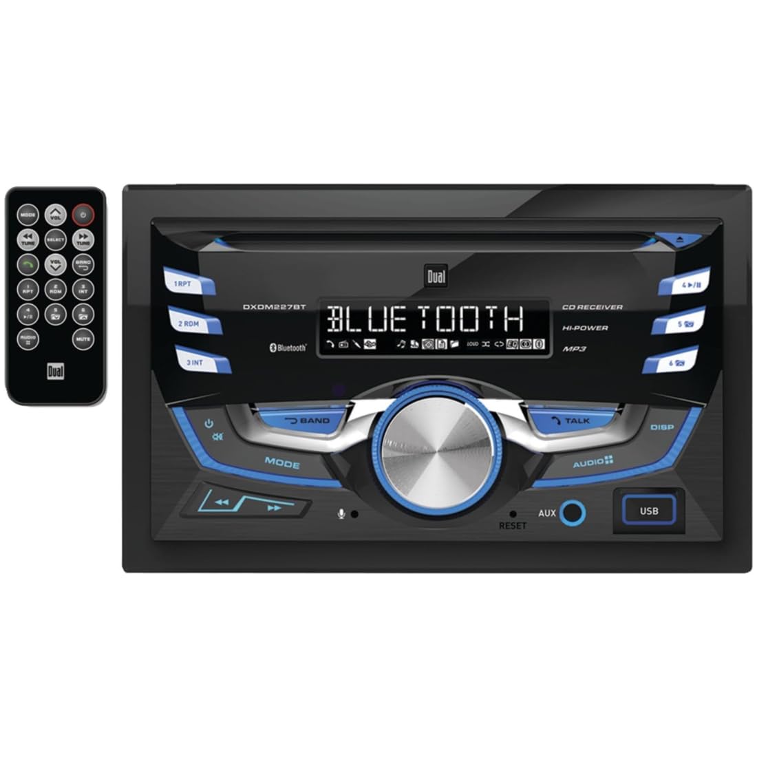 Dual DXDM227BT, Double DIN CD Receiver w/ Front Aux & USB Input
