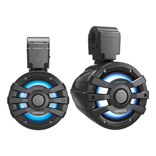 Kenwood XM65TBL, eXcelon Motorsports 6.5" 2-Way Coaxial Tower Speakers with Illumination, Black