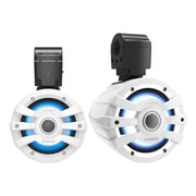 Kenwood XM65TWL, eXcelon Motorsports 6.5" 2-Way Coaxial Tower Speakers with Illumination, White