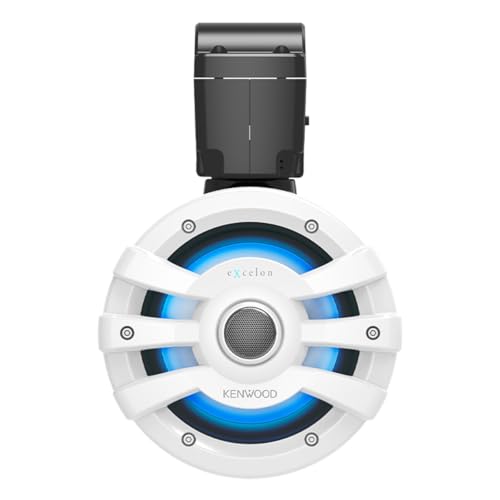 Kenwood XM65TWL, eXcelon Motorsports 6.5" 2-Way Coaxial Tower Speakers with Illumination, White