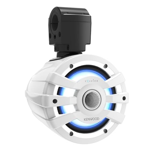 Kenwood XM65TWL, eXcelon Motorsports 6.5" 2-Way Coaxial Tower Speakers with Illumination, White