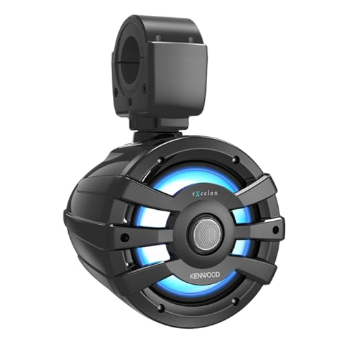 Kenwood XM77TBL, eXcelon Motorsports 7.7" 2-Way Coaxial Tower Speakers with Illumination, Black