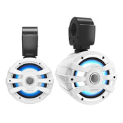 Kenwood XM77TWL, eXcelon Motorsports 7.7" 2-Way Coaxial Tower Speakers with Illumination, White