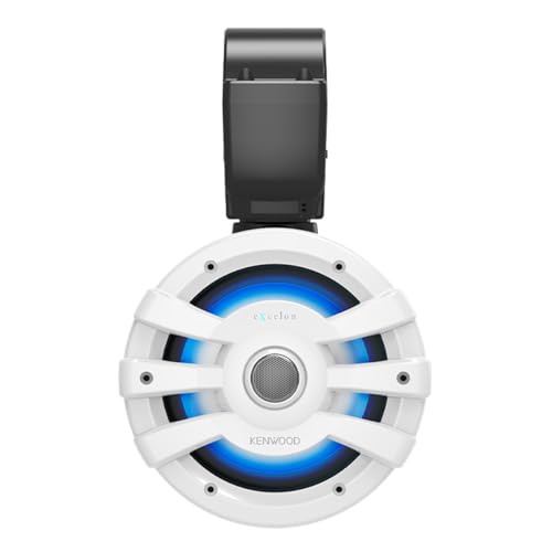 Kenwood XM77TWL, eXcelon Motorsports 7.7" 2-Way Coaxial Tower Speakers with Illumination, White