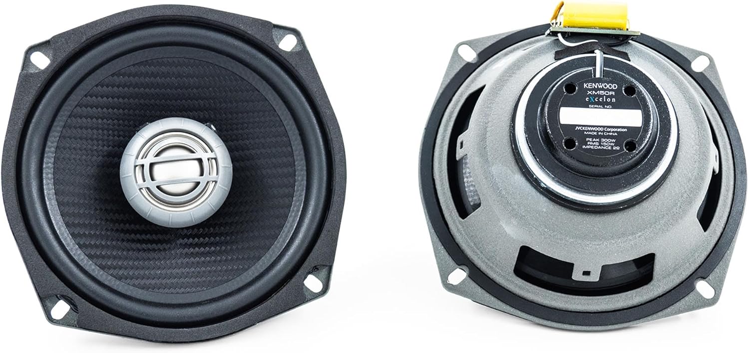 Kenwood XM50R, 5.25" 2-Way Coaxial Speakers for Select 1998-2013 Harley-Davidson Motorcycles (Rear)