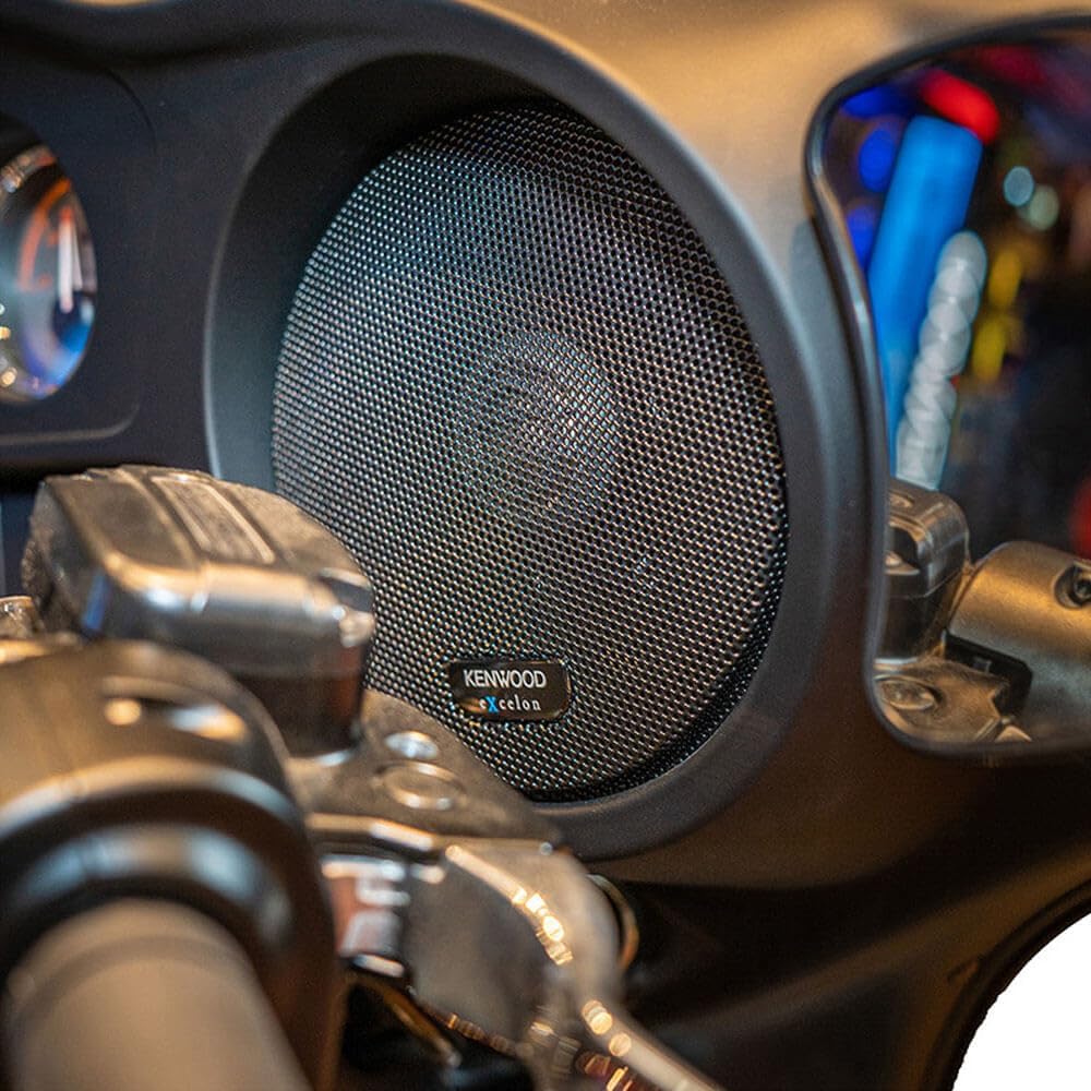 Kenwood XM65F, 6.5" 2-Way Coaxial Speakers for Select 2014-Up Harley-Davidson Motorcycles (Front)
