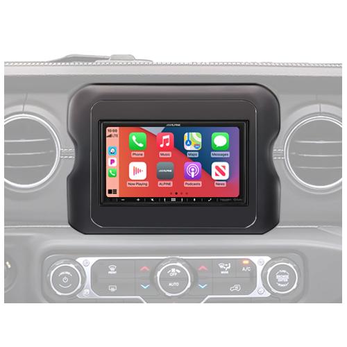 Alpine i407-WRA-JL, 7" Digital Media Receiver for 2018-2023 Jeep Wrangler JL and Jeep Gladiator JT (OB)