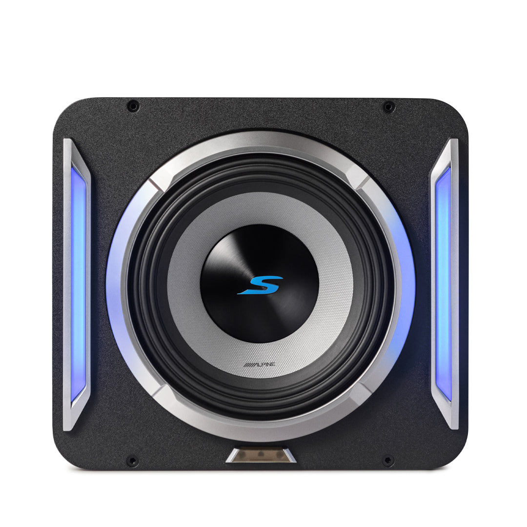 Alpine S2-SB8, S Series PrismaLink 8" Loaded Subwoofer Enclosure - 900W (OB)