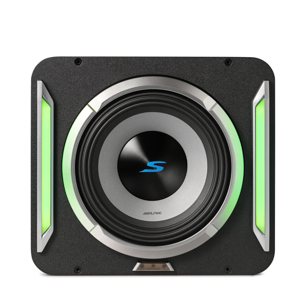 Alpine S2-SB8, S Series PrismaLink 8" Loaded Subwoofer Enclosure - 900W (OB)