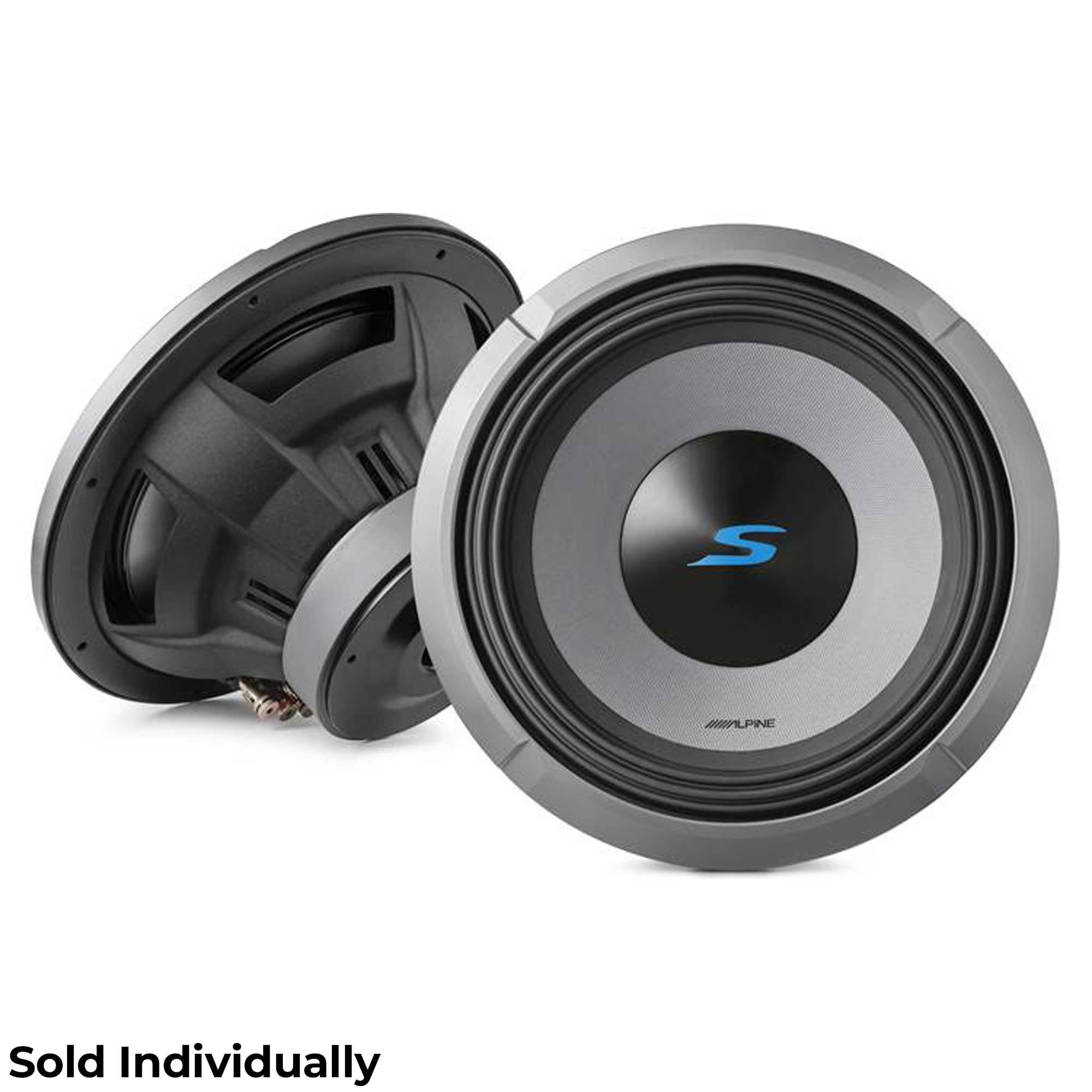 Alpine S2-W12D4, S Series 12" 4 Ohm Dual Voice Coil Subwoofer - 1800W (OB)