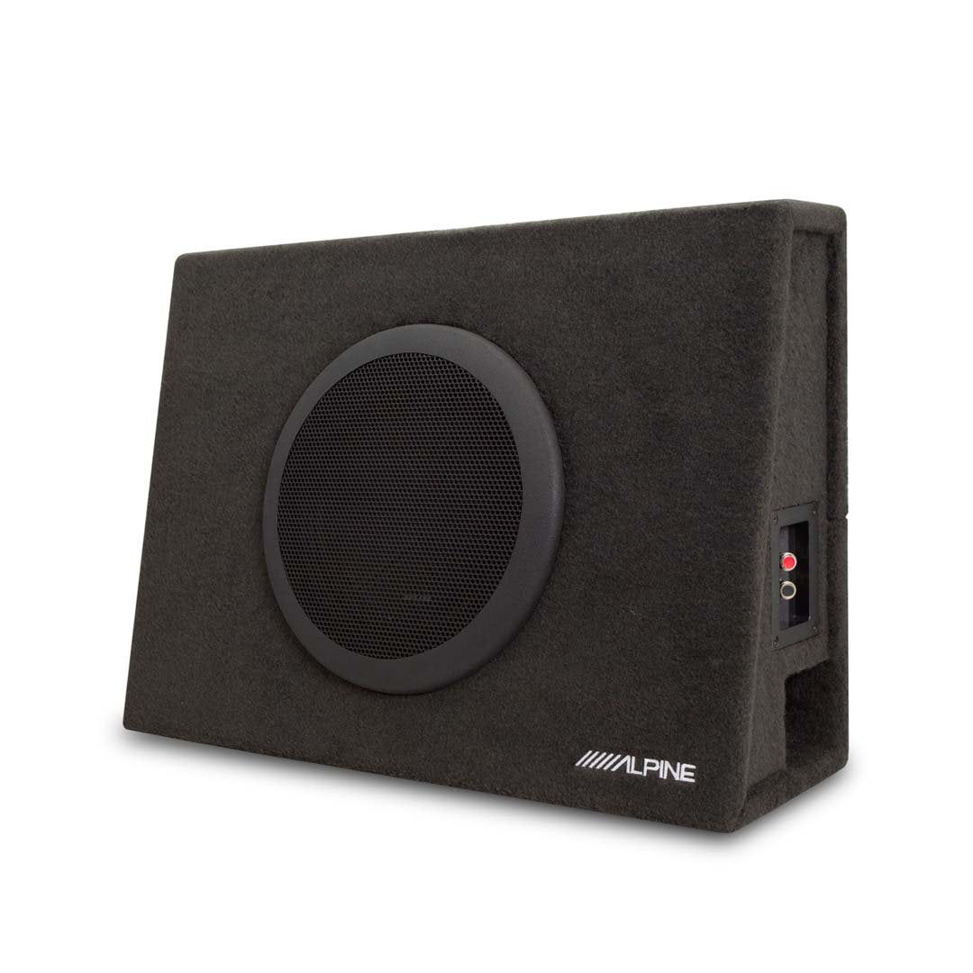 Alpine SBT-S10V, Compact Wedge Style Truck Enclosure with 10" SWT Subwoofer (OB)