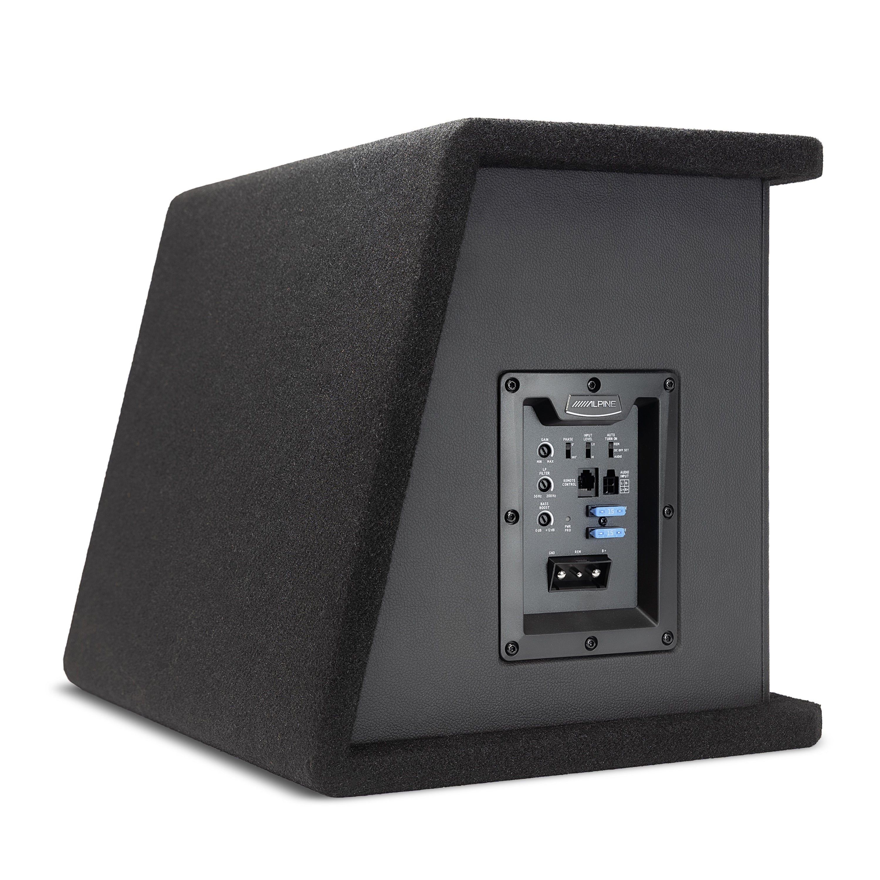 Alpine PWE-SB10, PWE 10" Single Powered Wedge Subwoofer Enclosure - 450W
