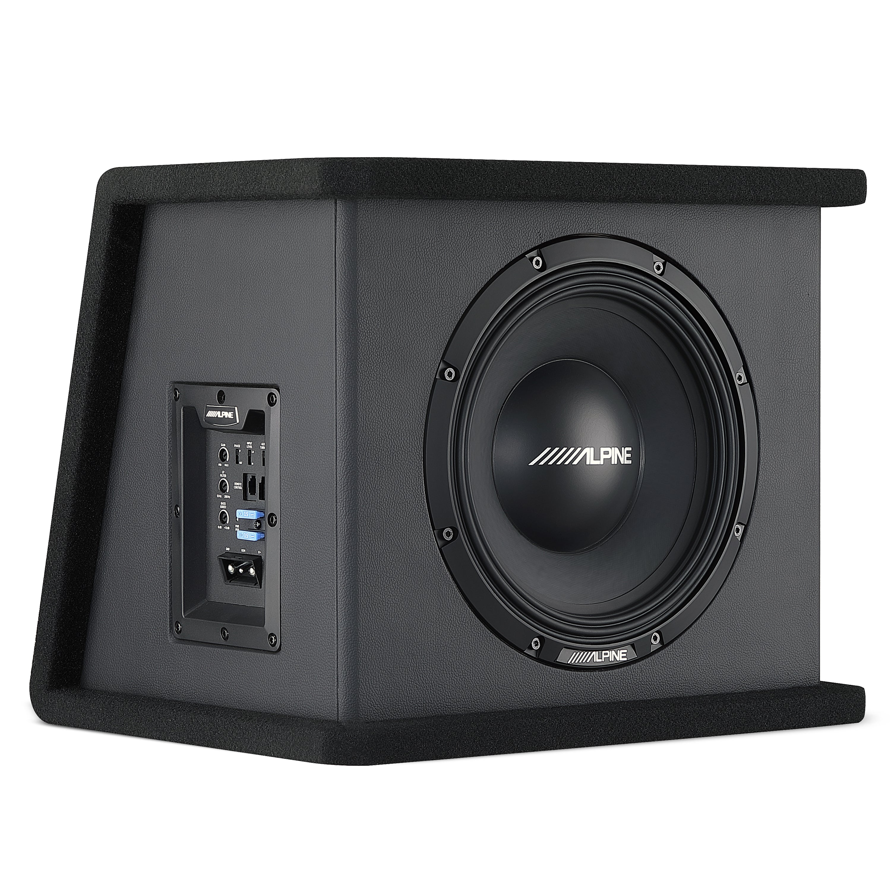 Alpine PWE-SB10, PWE 10" Single Powered Wedge Subwoofer Enclosure - 450W (OB)