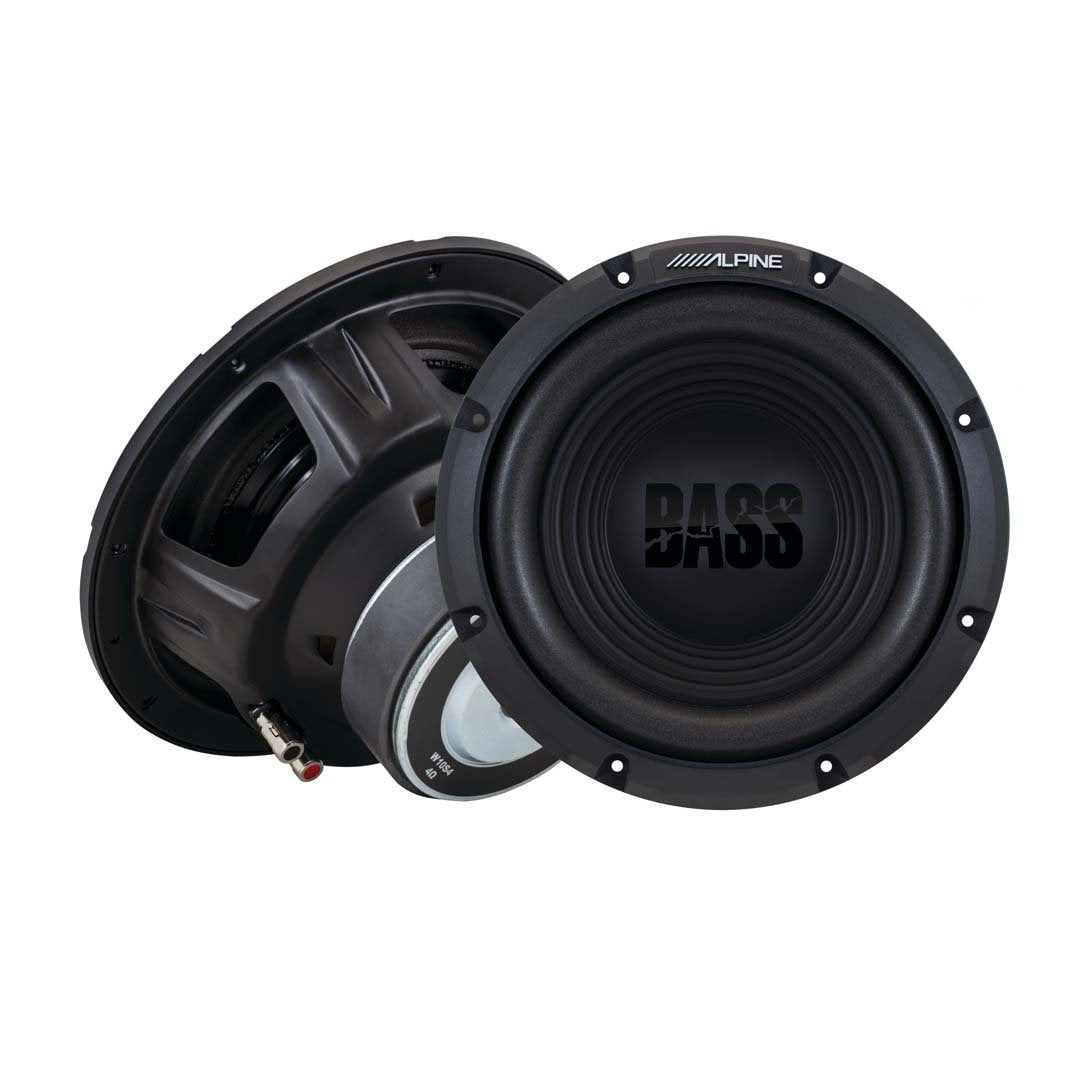 Alpine W10S4, Bass Series Single 4 Ohm Voice Coil 10" Subwoofer - 750W (OB)