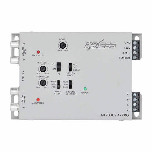 Axxess AX-LOC2.4-PRO, 4CH Active Line Output Converter with Bass Boost