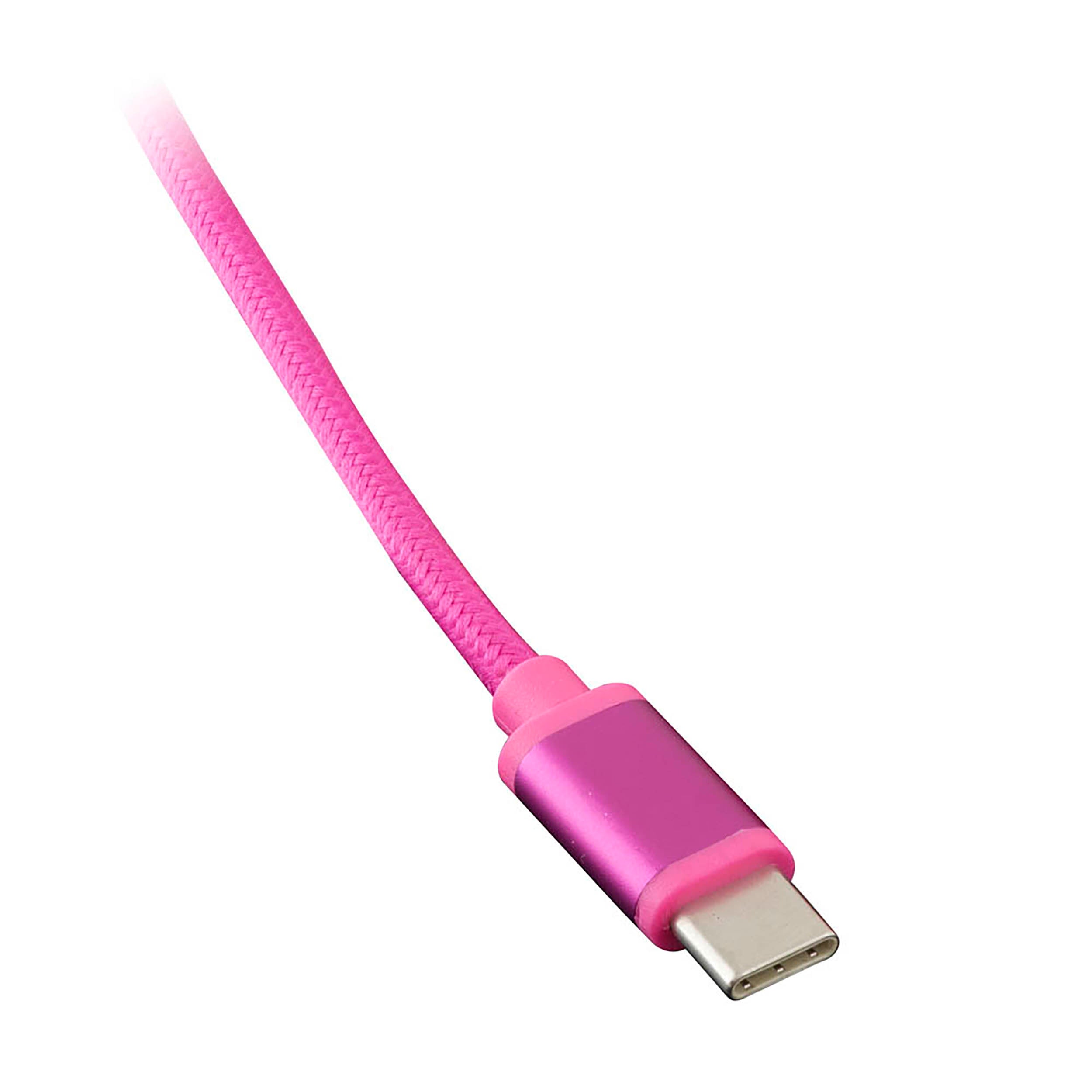Axxess AXUSBC-PK, USB-C Replacement Cable- 3 Ft, Pink
