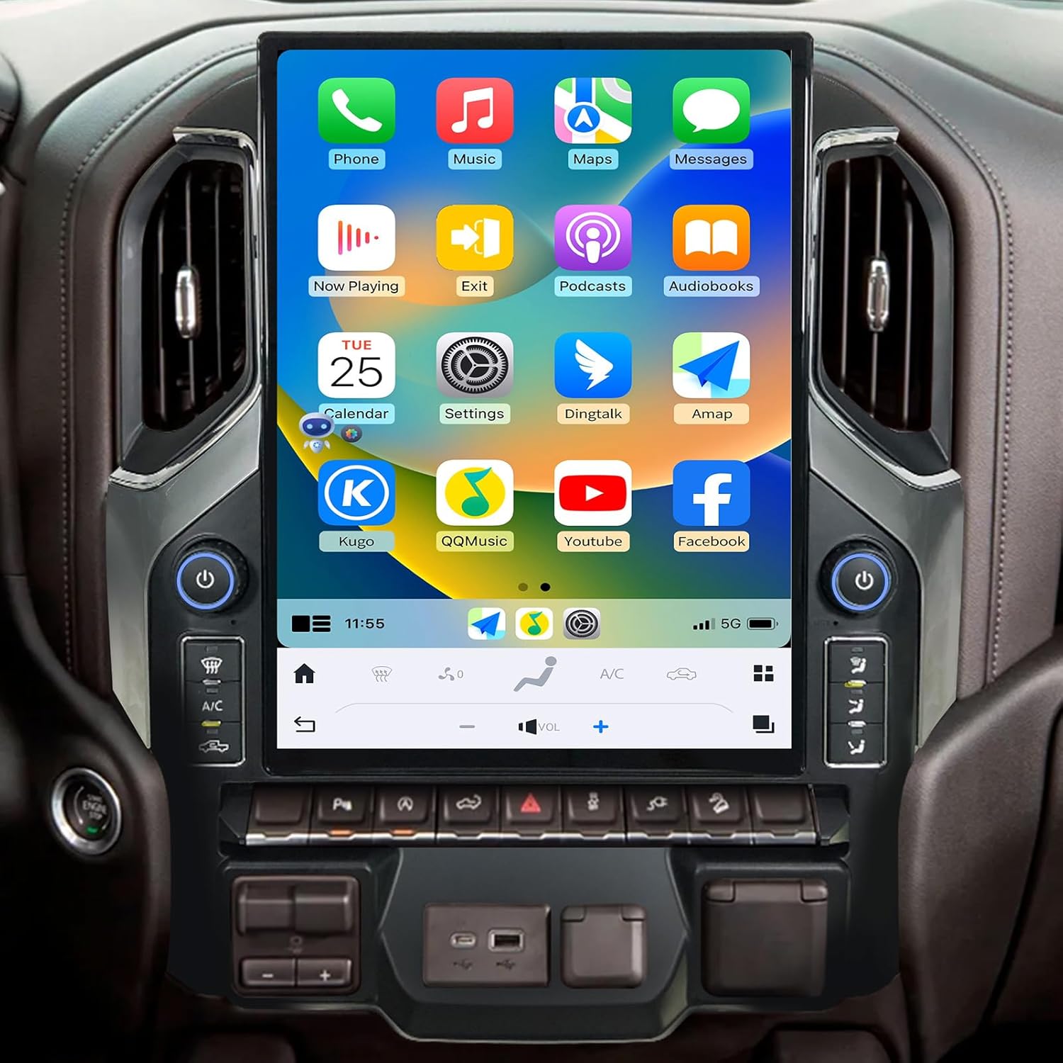 Vinland T14GM1-15, Titan Series 15.6" Receiver for Select Chevrolet Sliverado / GMC Sierra 2019-2023