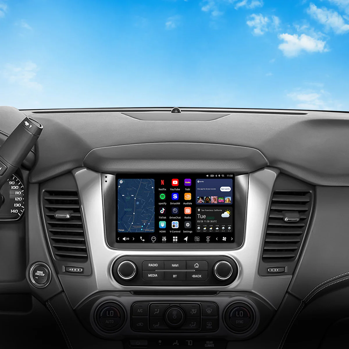 Vinland V13GM209N, Vision Radio for Chevrolet Suburban / Tahoe 2015-2020; GMC Yukon / Yukon XL 2015-2020