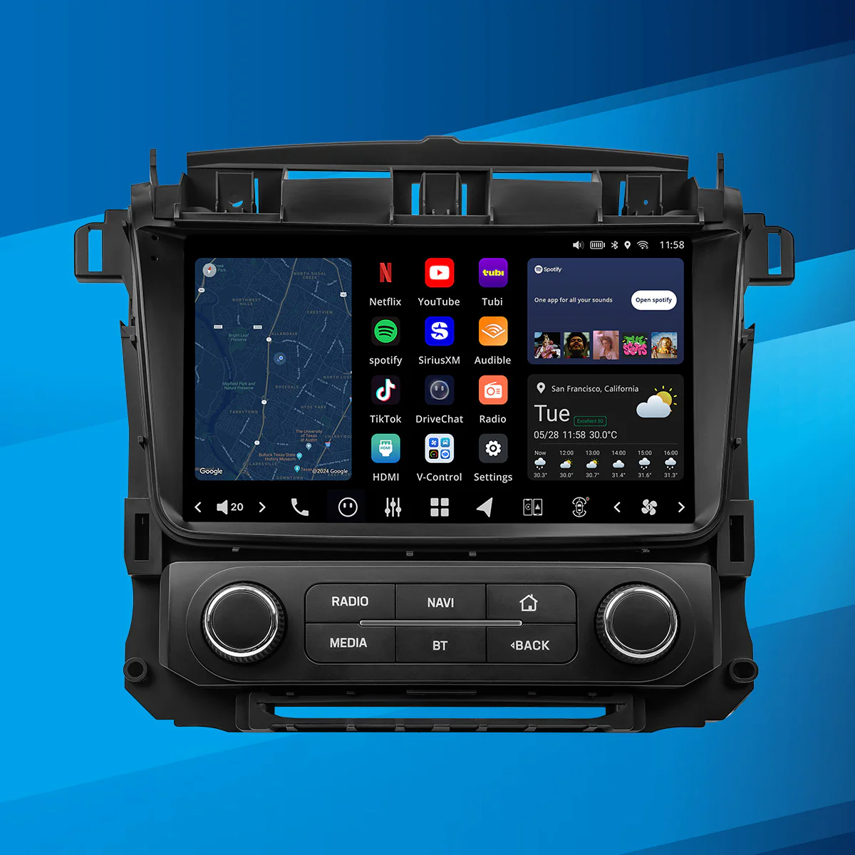 Vinland V13GM209N, Vision Radio for Chevrolet Suburban / Tahoe 2015-2020; GMC Yukon / Yukon XL 2015-2020