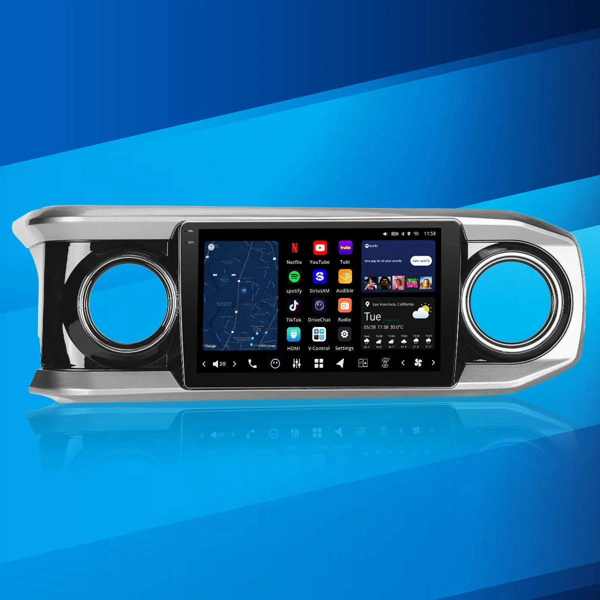 Vinland V13TA211N, Vision 10" Digital Multimedia Receiver for Toyota Tacoma  2016-2023