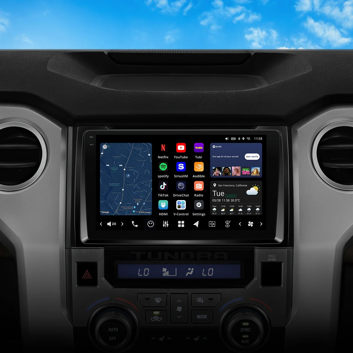 Vinland V13TU209N, Vision 9" Digital Multimedia Receiver for Toyota Tundra 2014-2021