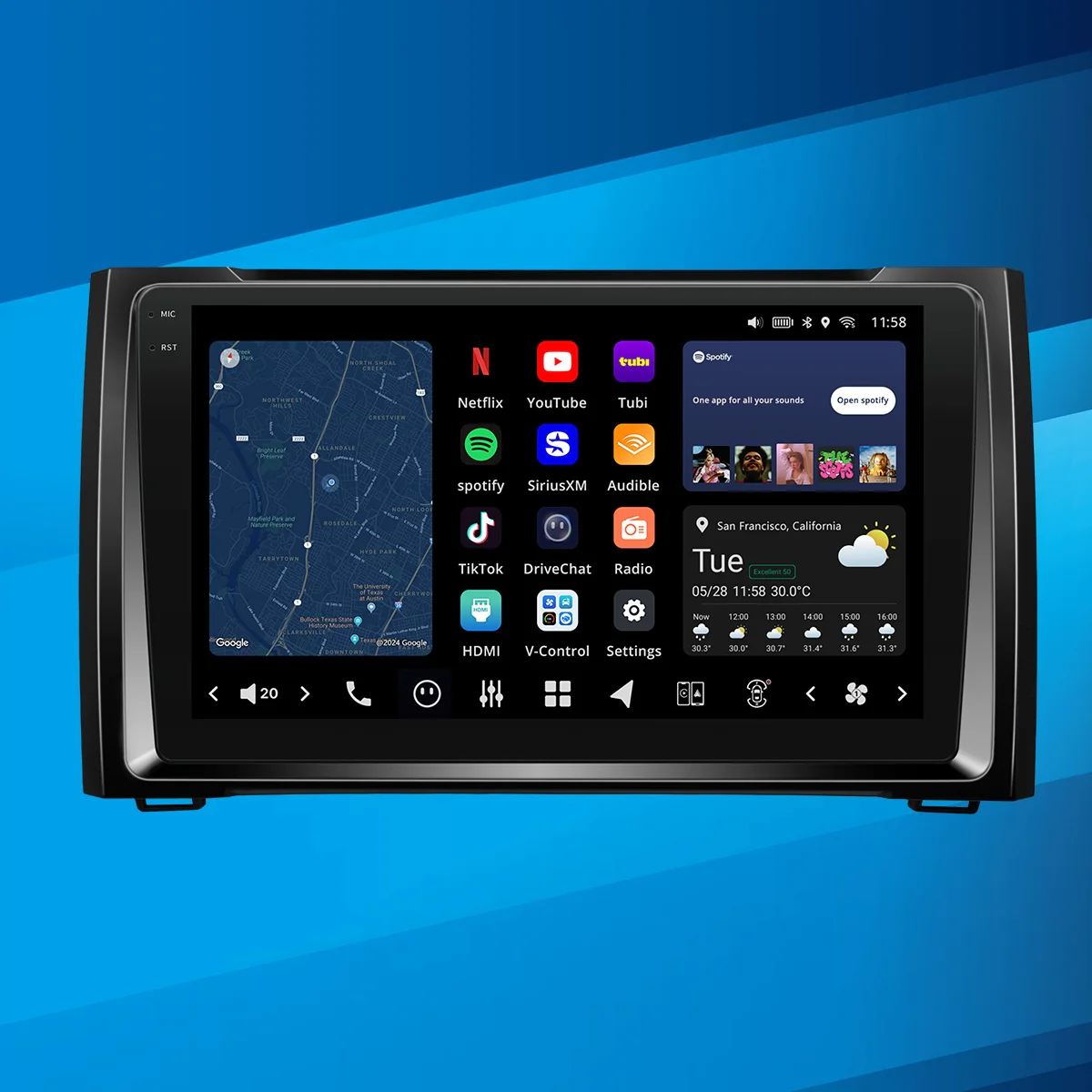 Vinland V13TU209N, Vision 9" Digital Multimedia Receiver for Toyota Tundra 2014-2021