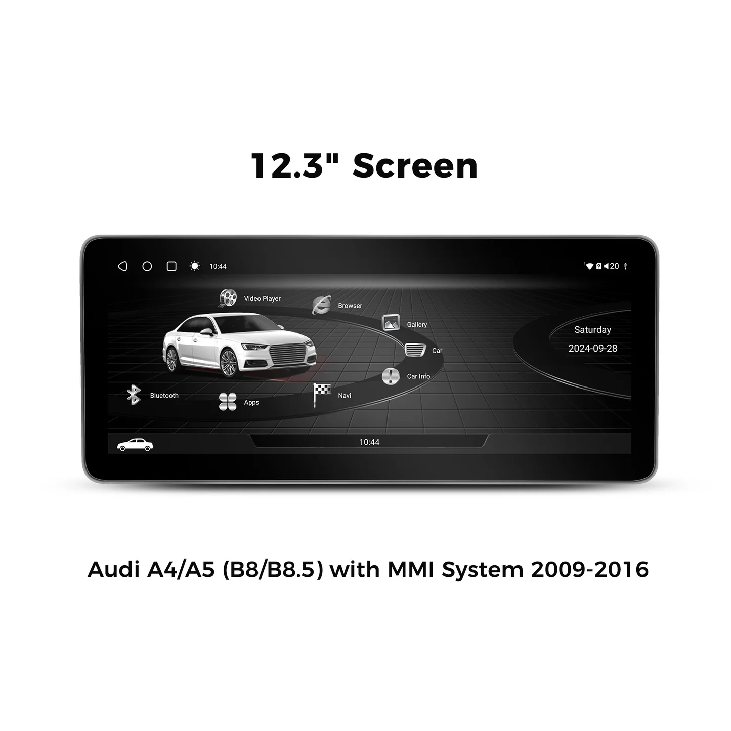 Vinland VADA44YL12A8, 12.3" Digital Multimedia Receiver for Audi A4/A5 (B8/B8.5) 2009-2016 with Multimedia System