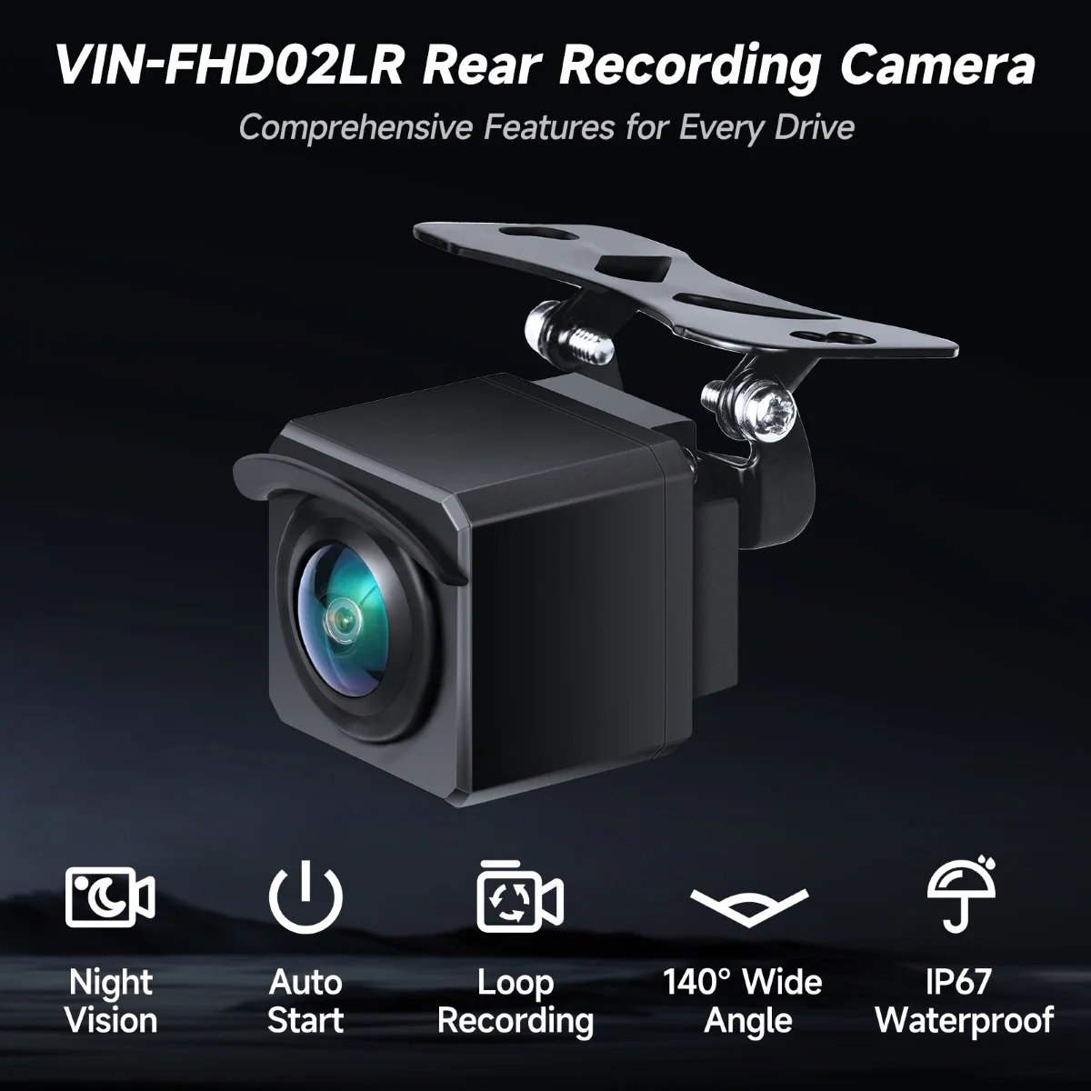 Vinland VIN-FHD02LR, Rear Recording Camera FHD 1080P Real-Time Recording
