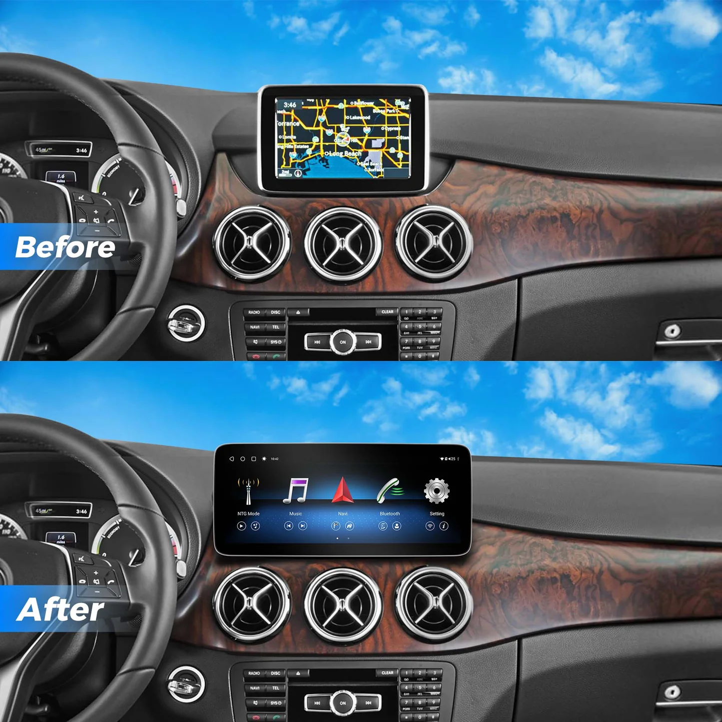 Vinland VMBBC412C8, 12.3" Digital Multimedia Receiver for Mercedes Benz B-Class (W246) 2013-2014 with NTG 4.5/4.7 system