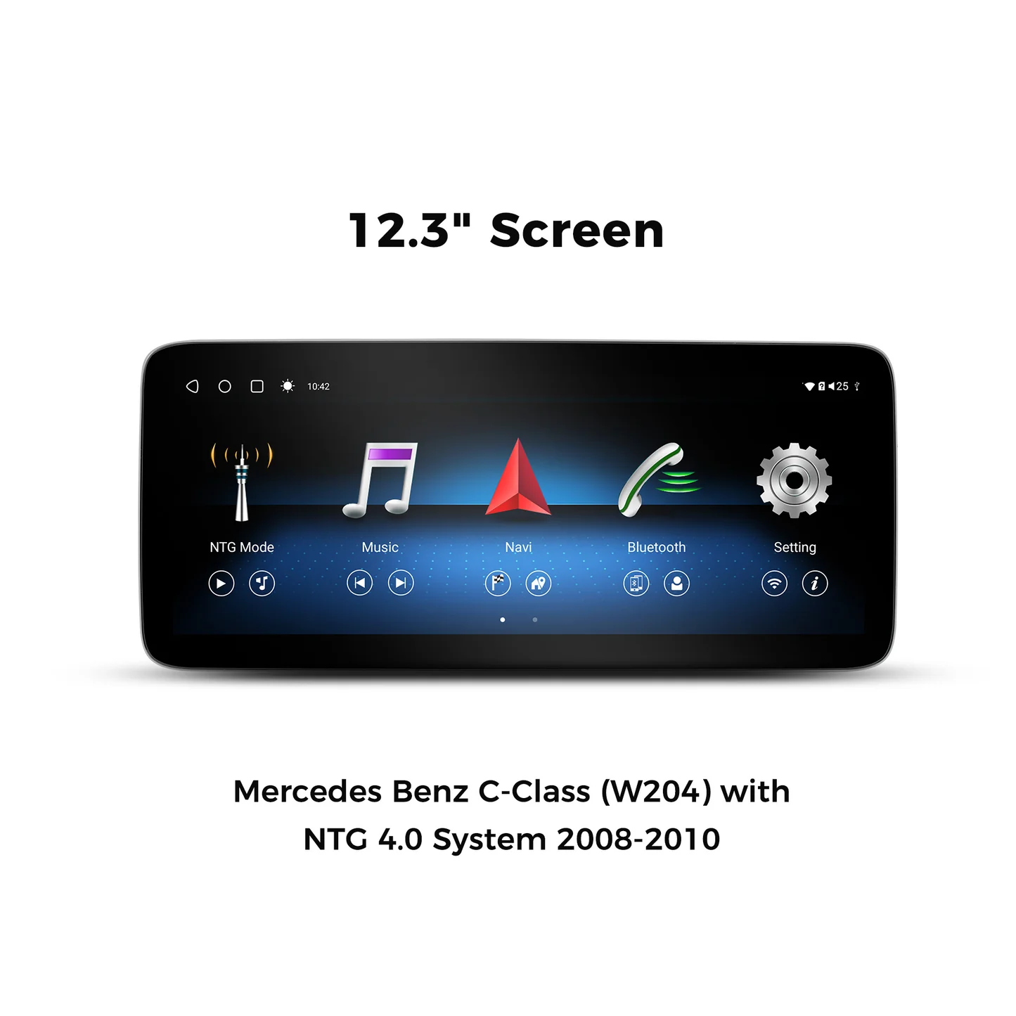 Vinland VMBCC312C8, 12.3" Digital Multimedia Receiver for Mercedes Benz C-Class (W204) 2008-2010 with NTG4.0 System