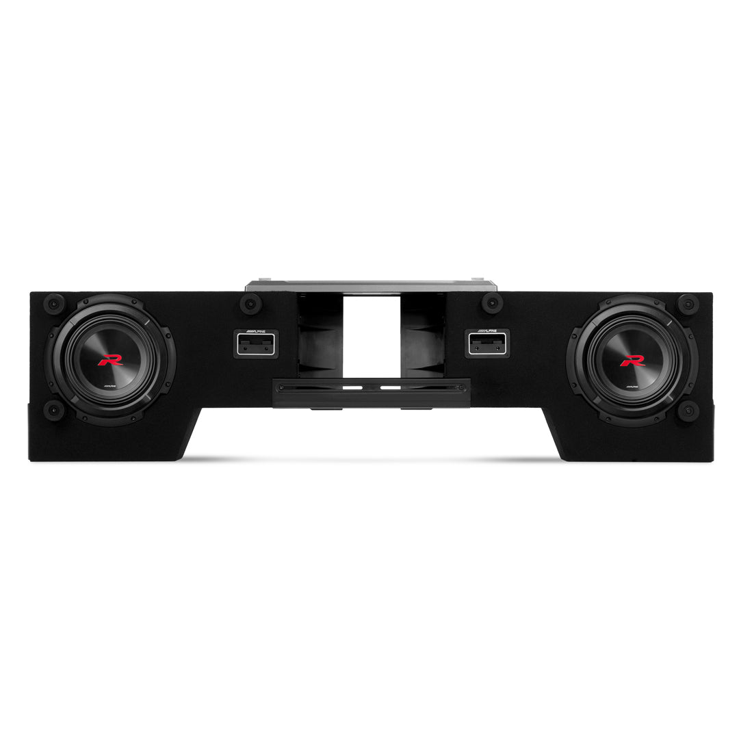 Alpine R2-DB8V-TRK, R Series Dual 8" Loaded Truck Subwoofer Enclosure (OB)
