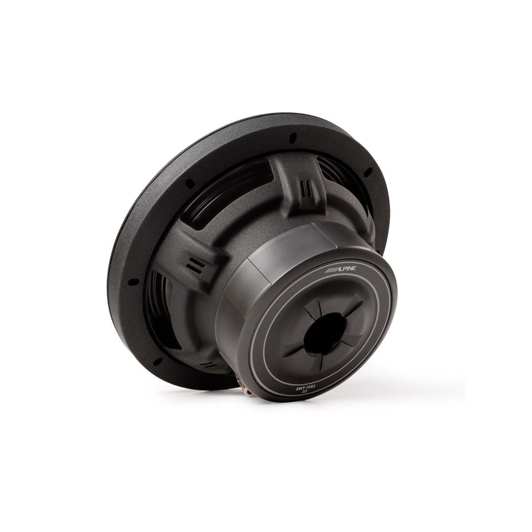 Alpine SWT-10S4, SWT Series Shallow 2 Ohm Voice Coil 10'' Subwoofer, 1000W (OB)