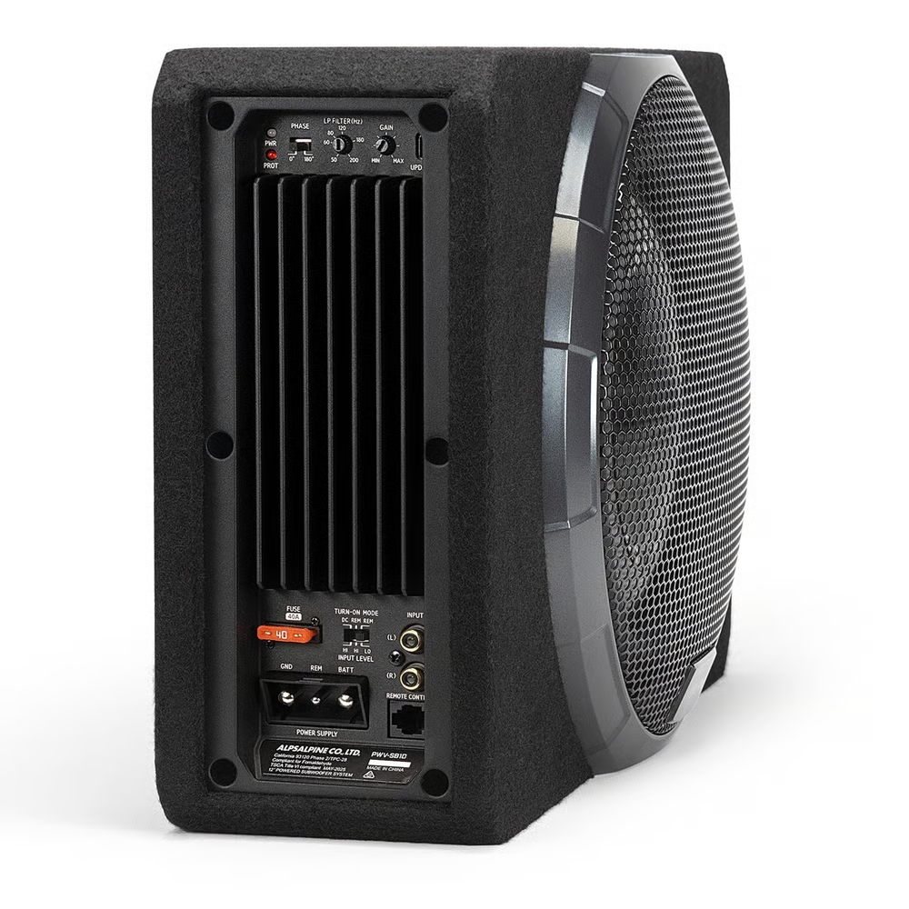 Alpine PWV-SB10, BassRev 10" Loaded Active Subwoofer Enclosure (OB)