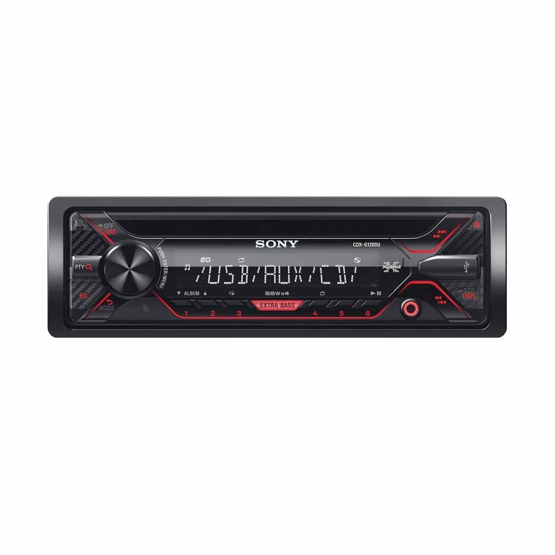 Sony CDX-G1200U, Single Din CD/AM/FM Car Stereo Front USB/AUX Input (OB)