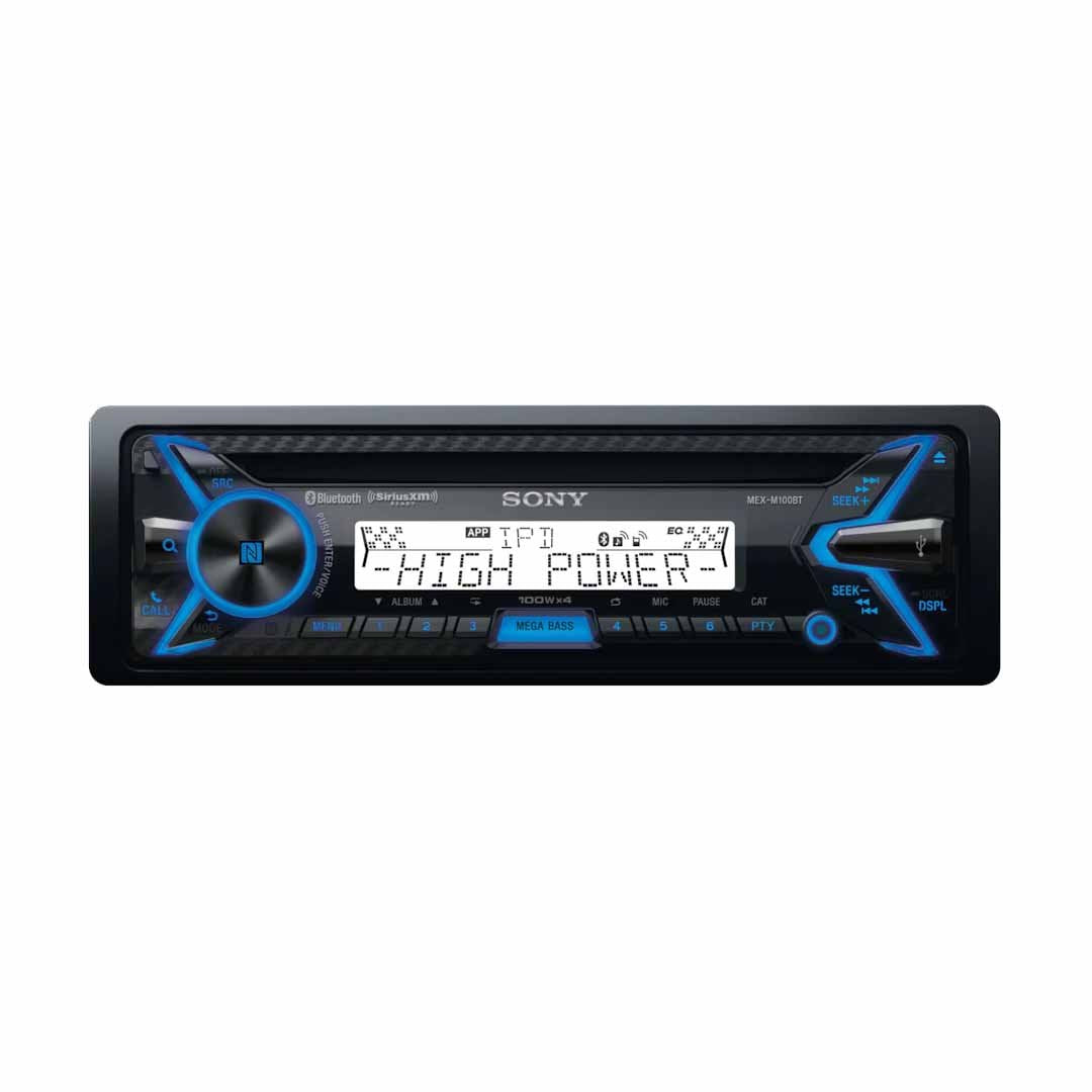 Sony MEX-M100BT, Single Din CD/AM/FM Bluetooth Amplified Marine Stereo Receiver  (OB)