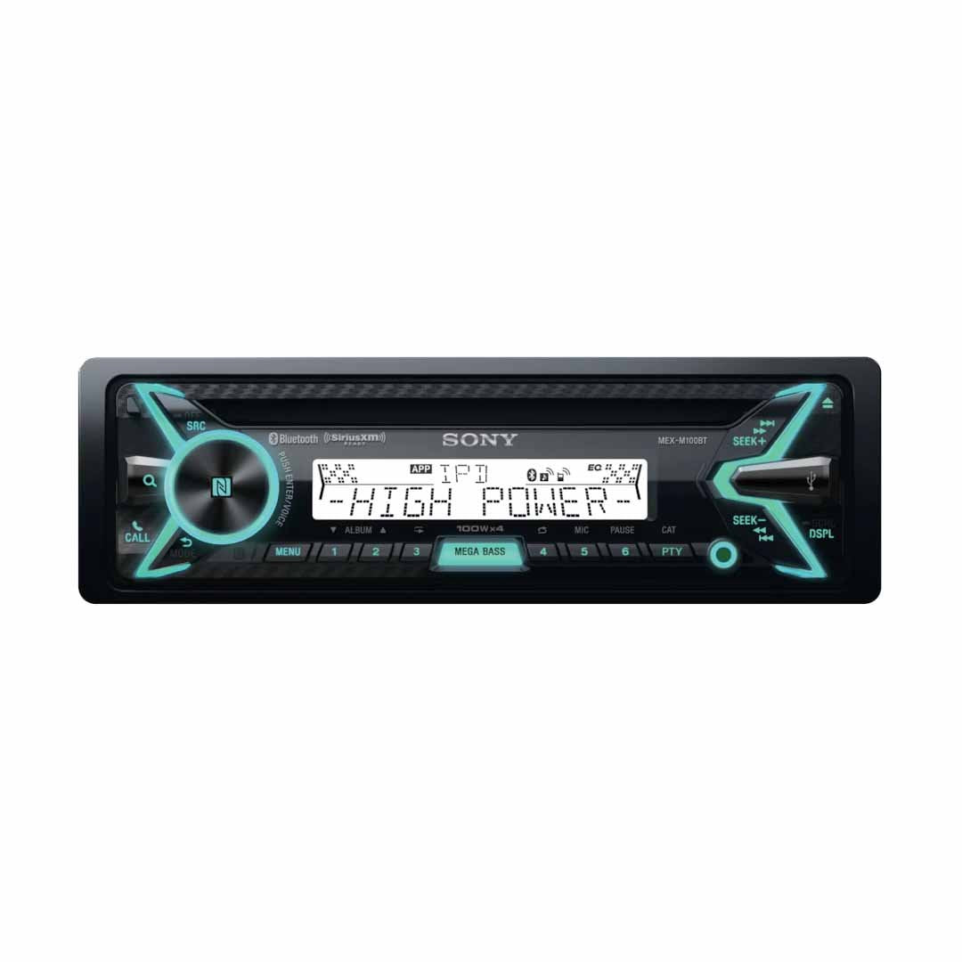 Sony MEX-M100BT, Single Din CD/AM/FM Bluetooth Amplified Marine Stereo Receiver  (OB)