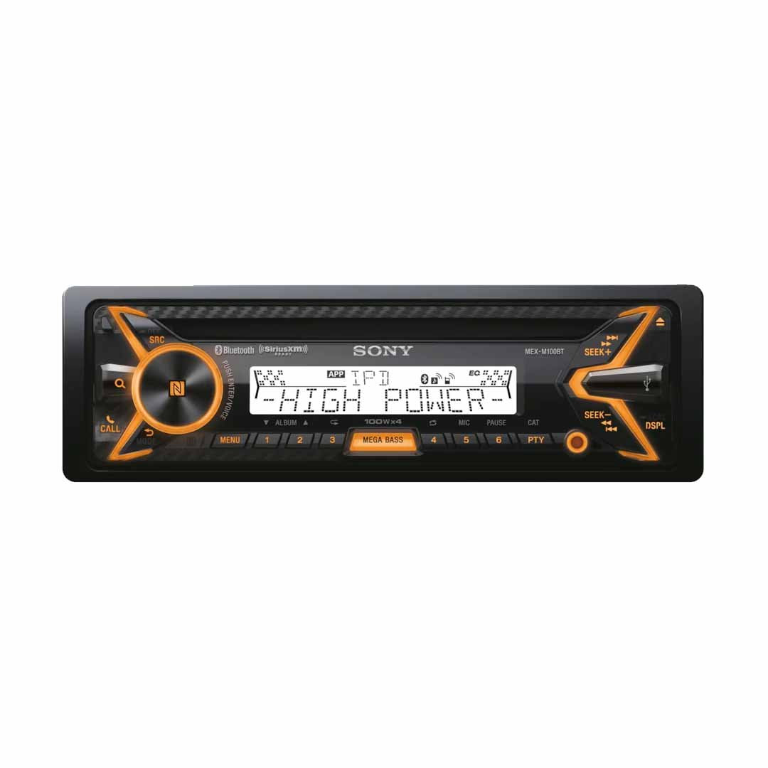Sony MEX-M100BT, Single Din CD/AM/FM Bluetooth Amplified Marine Stereo Receiver  (OB)