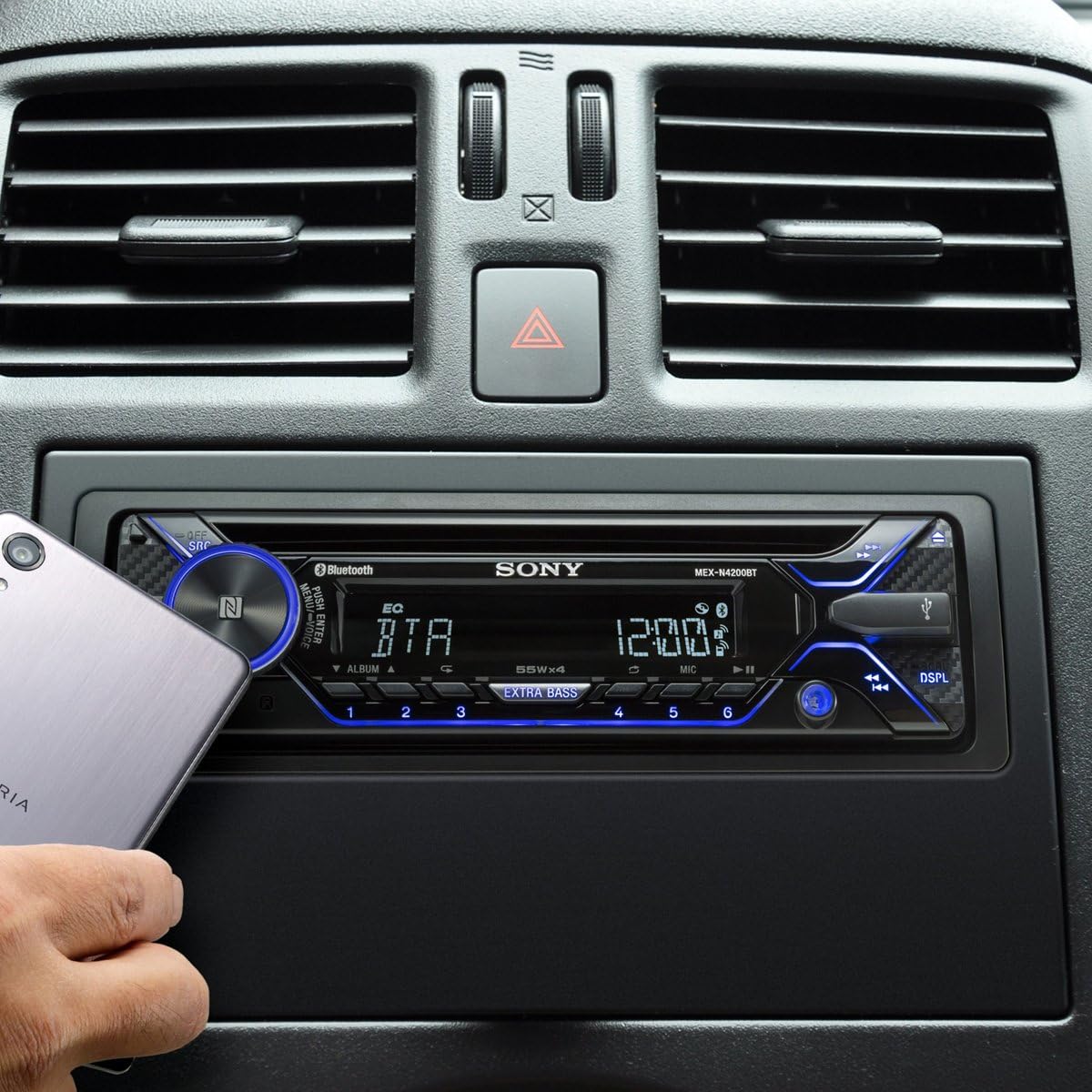 Sony MEX-N4200BT, Single Din AM/FM/CD/MP3 Player Car Stereo, Built-In Bluetooth  (OB)