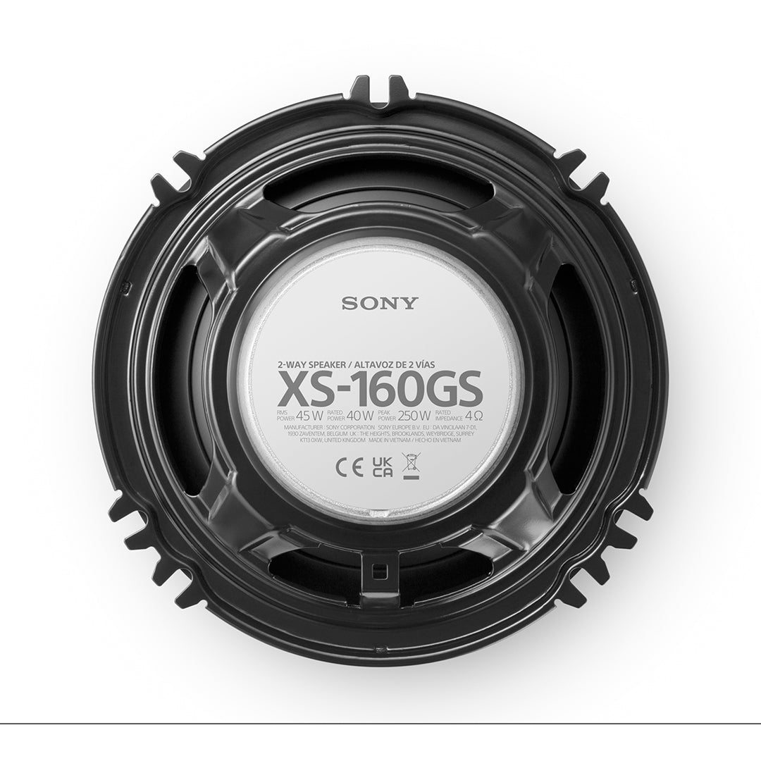Sony XS-160GS, GS 6.5" 2-Way Coaxial Car Speakers, 250W Peak (OB)