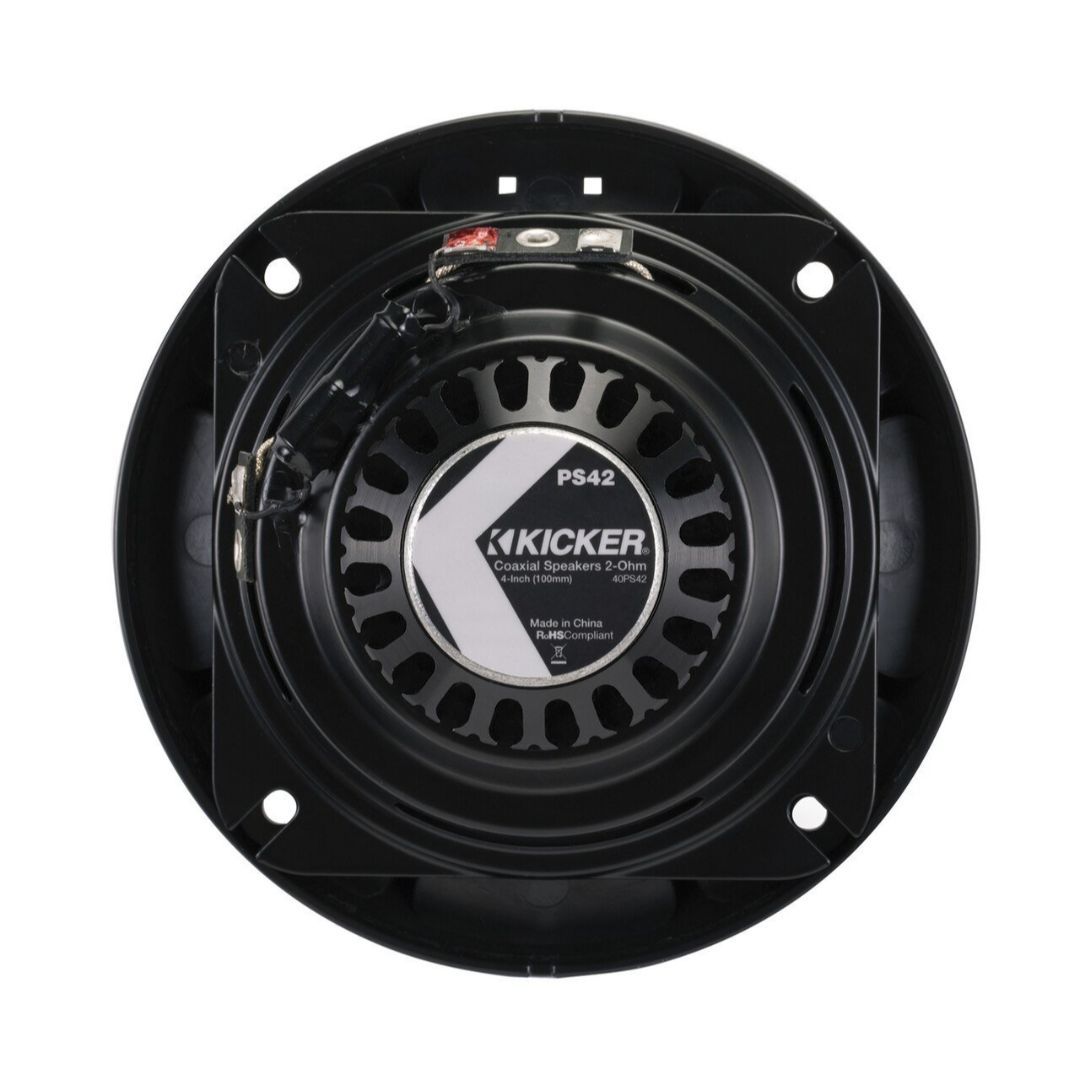 Kicker PS42, PS 4" 2-Way Powersports Weather Proof Coaxial Speakers (40PS42) (OB)