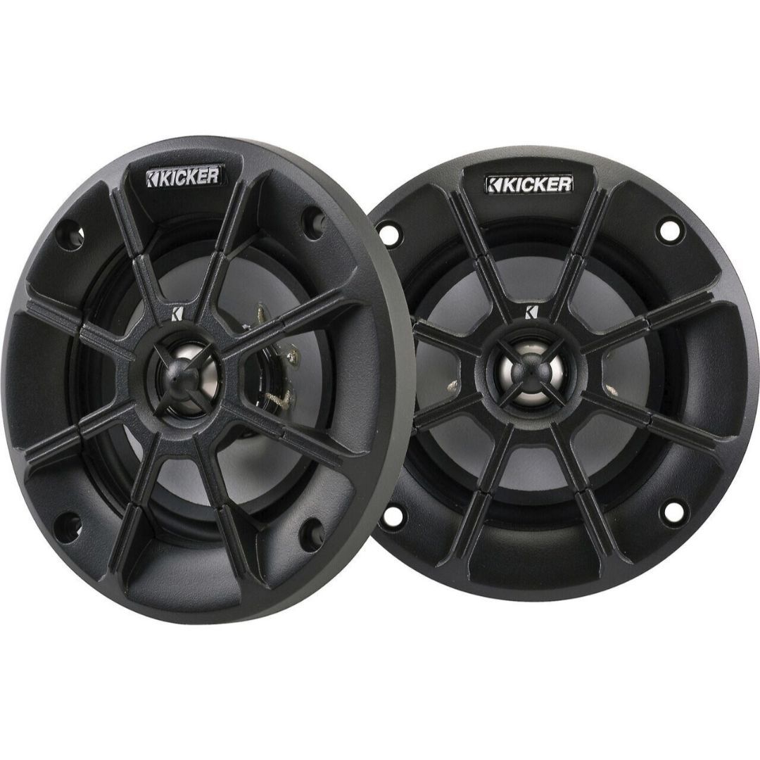 Kicker PS44, PS 4" 2-Way Powersports Weather Proof Coaxial Speakers (40PS44) (OB)