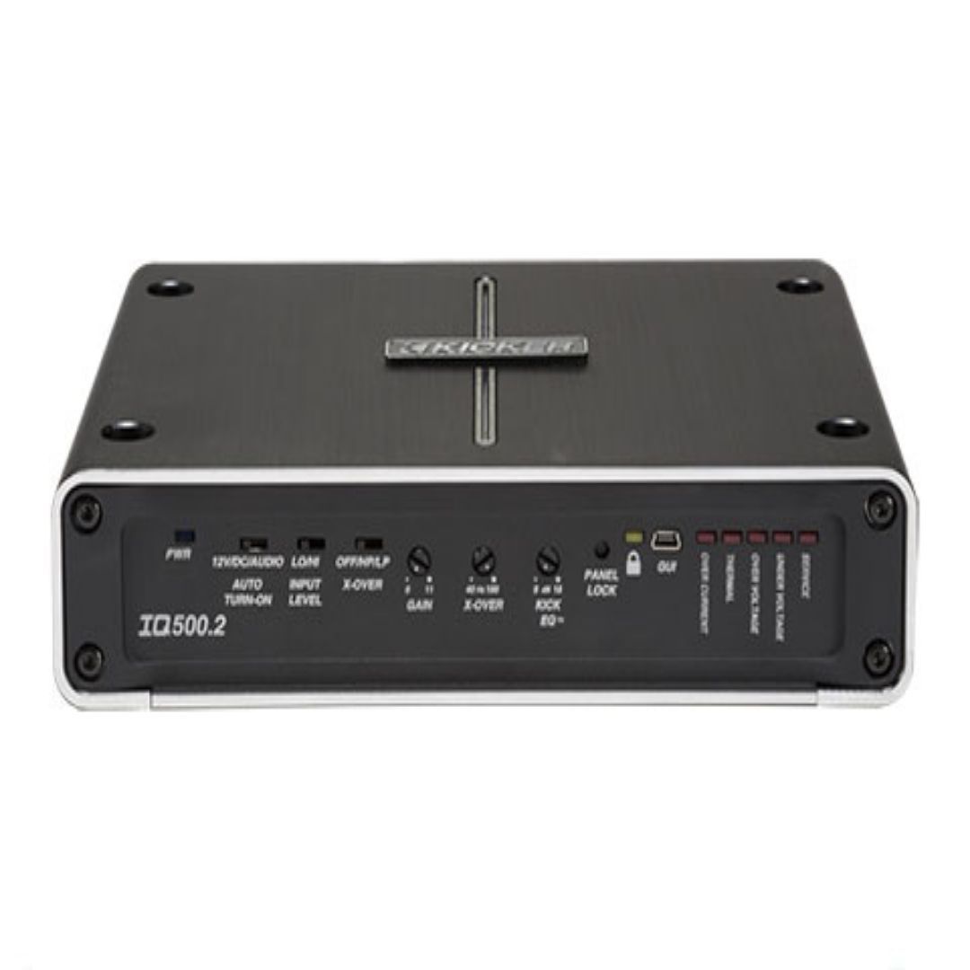 Kicker IQ5002, Q Class 2-Channel Class D Subwoofer Amplifier - 500W (42IQ5002) (OB)