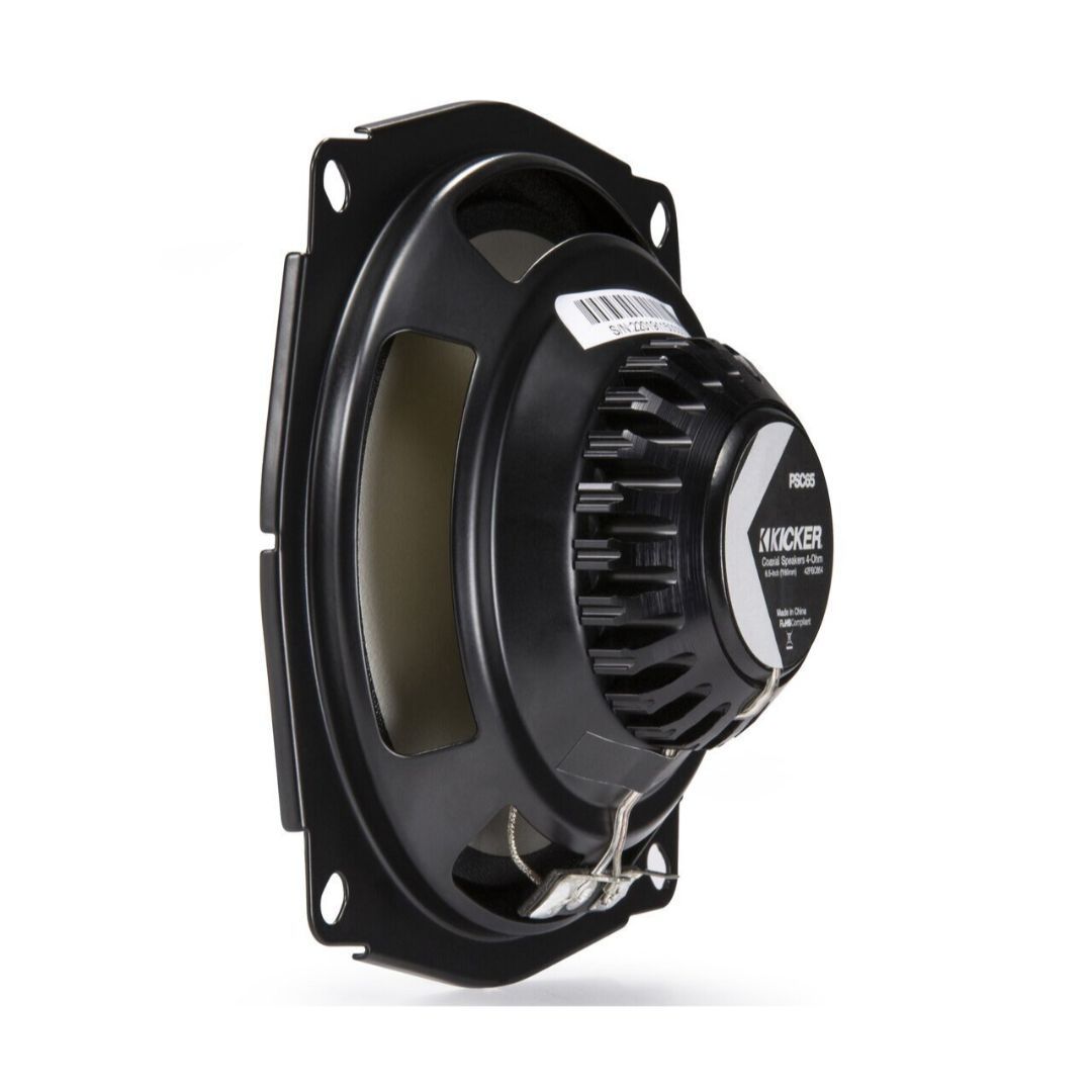 Kicker PSC654, PS Series 6.5" PowerSports Weather-Proof Coaxial Speakers, 4-Ohm (42PSC654) (OB)